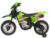 Motorek Cross dla dzieci Pojazd na akumulator Zielony + Pomocnicze kółka + Dźwięki LED