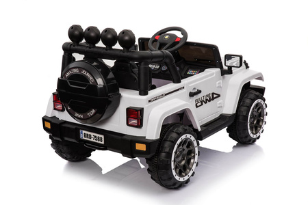 MEGA JEEP  FULLTIME, NAPĘD 4X4,  1X12V ,WOLNY START/ MIĘKKIE KOŁA,  FUNKCJA BUJANIAEXCLUSIVE/7588