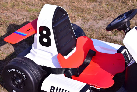 SZYBKI GOKART FANCY NA AKUMULATOR 12V, REGULOWANA  - ROZSUWANA RAMA,  SUPER ZABAWA\BDQ-8
