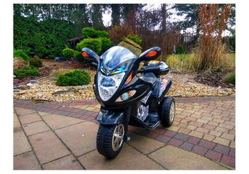 Motorek Trójkołowy BJX-088 elektryczny dla najmłodszych Czarny + Dźwięki + Światła