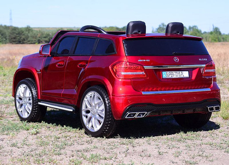 MERCEDES GLS 63,  4 SILNIKI, 2X12 V, MIĘKKIE KOŁA, MIĘKKIE SIEDZENIE DLA 2 DZIECI/HL228