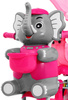 3-kołowy Rowerek dla dzieci Słonik Różowy + Dźwięki + Daszek + Barierka + Podnóżek + Rączka + Schowek