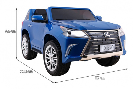 Lexus LX570 Lakierowane Autko dla 2 dzieci Niebieski  SUV + Pilot