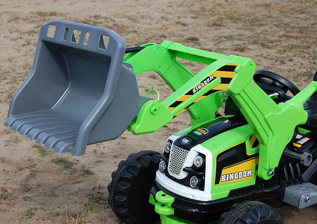 MOCNY TRAKTOR Z ŁYŻKĄ KINGDOM 12V  DWIE PRĘDKOŚCI/JS328A