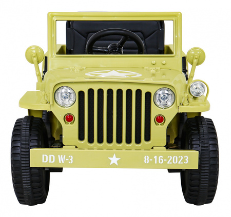 Autko Wojskowe Retro dla dzieci Beżowy + Napęd 4x4