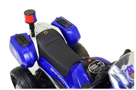 SZYBKI  MOTOR POLICYJNY Z KOGUTEM, MIĘKKIE KOŁA, DŹWIĘKI, DWA SILNIKI, PILOT/NT5188