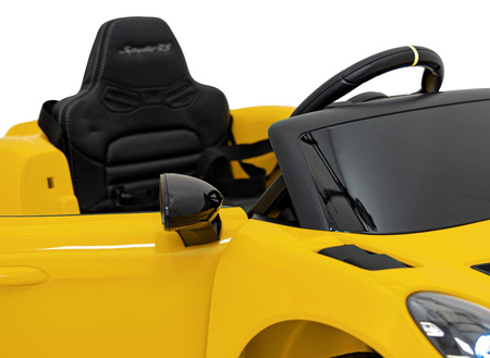 Pojazd Porsche Spyder RS 718 Żółty samochód sportowy
