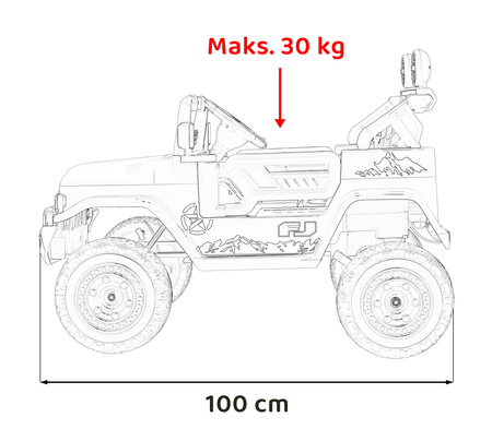 Toyota FJ Cruiser dla dzieci Czarna terenówka + Pilot