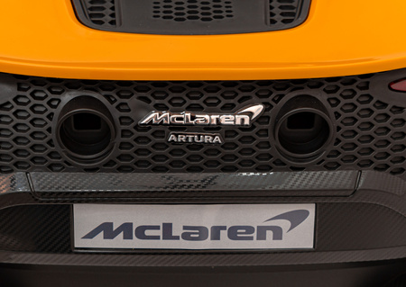 McLaren Artura na akumulator dla dzieci Pomarańczowy + Napęd 4x4 + Pilot + Wolny Start + EVA + Audio LED