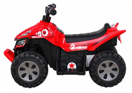 Quad The Fastest na akumulator dla dzieci Czerwony + Silnik 25W