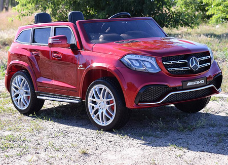 MERCEDES GLS 63,  4 SILNIKI, 2X12 V, MIĘKKIE KOŁA, MIĘKKIE SIEDZENIE DLA 2 DZIECI/HL228