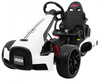 Gokart na akumulator Bolid XR-1 dla dzieci Biały + Regulowana kierownica + Profilowane siedzenie