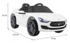 Maserati Ghibli na akumulator dla dzieci Biały + Pilot