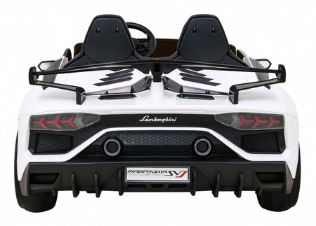 Lamborghini SVJ DRIFT dla 2 dzieci Biały + Funkcja driftu + Pilot