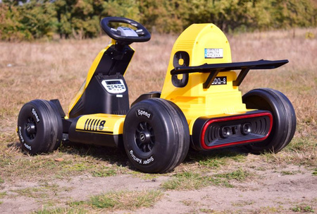 SZYBKI GOKART FANCY NA AKUMULATOR 12V, REGULOWANA  - ROZSUWANA RAMA,  SUPER ZABAWA\BDQ-8
