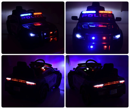 AUTO NA AKUMULATOR DODGE CHARGER  POLICJA, KOGUTY, DŹWIĘKI, PILOT/ZB-911