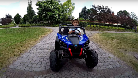 Buggy SuperStar dla dzieci Niebieski + Napęd 4x4 + Pilot + Bagażnik + MP3 LED + Blokada drzwi