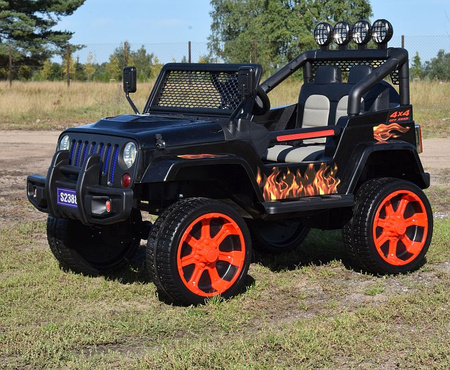 MEGA JEEP SUNSHINE, NAPĘD 4X4, 2X12V, WOLNY START/ MIĘKKIE KOŁA, BLUETOOTH, RADIO EXCLUSIVE/2388