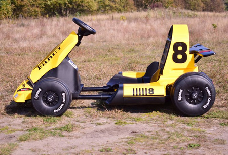SZYBKI GOKART FANCY NA AKUMULATOR 12V, REGULOWANA  - ROZSUWANA RAMA,  SUPER ZABAWA\BDQ-8