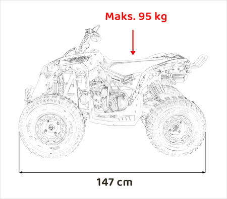 Pojazd Quad Spalinowy RENEGADE HIPERFECT 125CC Czerwony