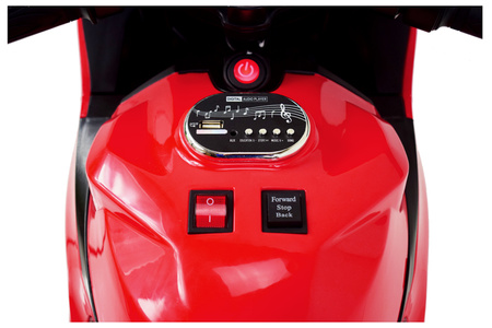 NAJNOWSZY WIELKI  MOTOR ŚCIGACZ , ŚWIECĄCE  KOŁA, PANEL, DŹWIĘKI, SKÓRA, GAZ W MANETCE/FT8728