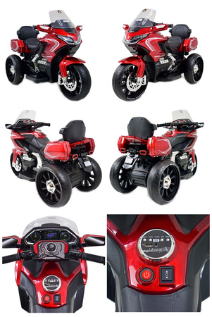 MEGA MOTOR  TURYSTYCZNY  NA AKUMULATOR  LAKIER, ŚWIATŁA/ HLW1688