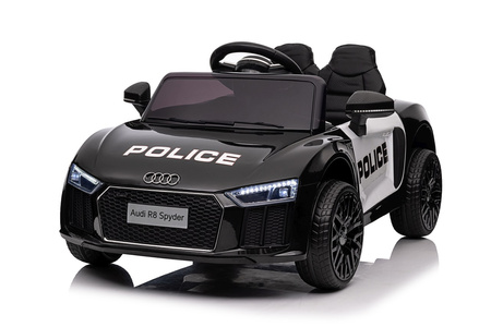 Audi R8 Policja na akumulator dla dzieci + Pilot + EVA + Wolny Start + MP3 LED