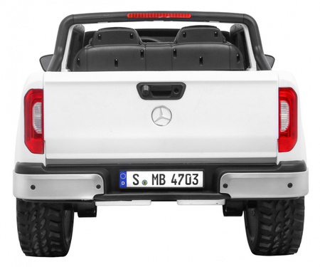 Mercedes Benz X-Class dla dzieci Biały Pickup + Pilot + Napęd 4x4