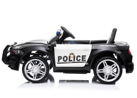 AUTO POLICJA, DŹWIĘKI, MIĘKKIE KOŁA EVA, MIĘKKIE SIEDZENIE/BBH0007