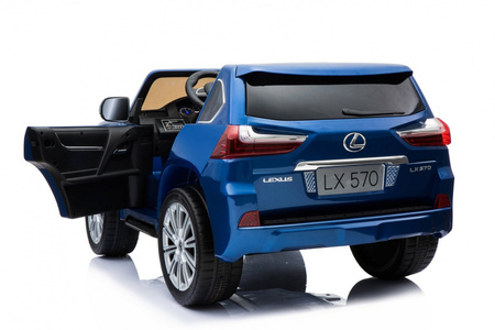 Lexus LX570 Lakierowane Autko dla 2 dzieci Niebieski  SUV + Pilot