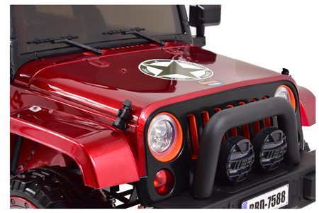 MEGA JEEP  FULLTIME, NAPĘD 4X4,  1X12V ,WOLNY START/ MIĘKKIE KOŁA, FUNKCJA BUJANIA EXCLUSIVE LAKIER/7588