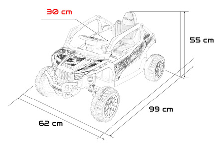 Pojazd Buggy Kawasaki TERYX KRX1000 Szary