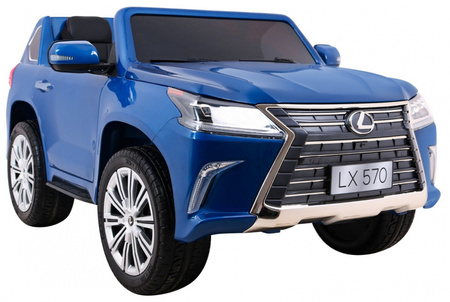 Lexus LX570 Lakierowane Autko dla 2 dzieci Niebieski  SUV + Pilot
