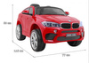 BMW X6M Elektryczne Autko dla dzieci, Czerwony SUV + Pilot