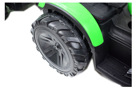 MEGA TRAKTOR Z ŁADOWARKĄ,KOPARKĄ, PRZYCZEPĄ 24 V SUPER-MOC SX-2068-ZIELONY