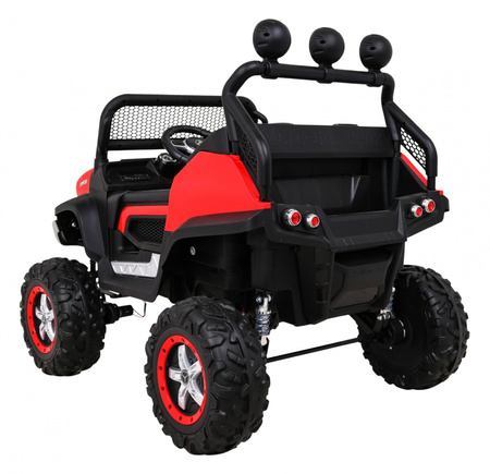 Mercedes Benz Unimog dla dzieci Terenowy Czerwony + Napęd 4x4 + Pilot