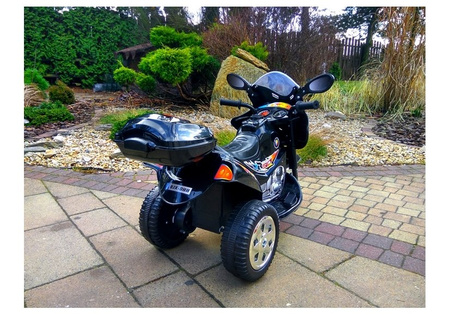 Motorek Trójkołowy BJX-088 elektryczny dla najmłodszych Czarny + Dźwięki + Światła