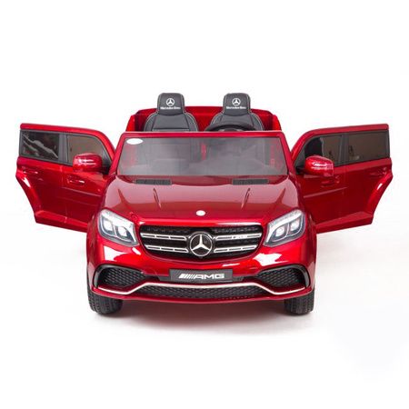 MERCEDES GLS 63,  4 SILNIKI, 2X12 V, MIĘKKIE KOŁA, MIĘKKIE SIEDZENIE DLA 2 DZIECI/HL228