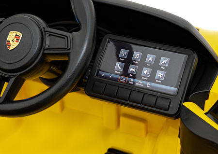 Pojazd Porsche Spyder RS 718 Żółty samochód sportowy