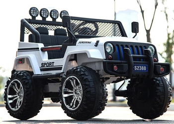 MEGA JEEP SUNSHINE, NAPĘD 4X4,  2X12V ,WOLNY START/ MIĘKKIE KOŁA, BLUETOOTH, RADIO EXCLUSIVE/2388