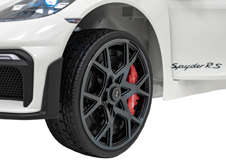 Pojazd Porsche Spyder RS 718 Biały sportowy samochód