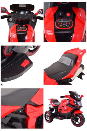 DUŻY MOTOR ŚCIGACZ  STRONG 2 EXCLUSIVE, ŚWIECĄCE KOŁA/DLX518