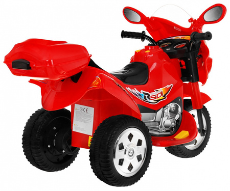 Motorek Trójkołowy BJX-088 elektryczny dla najmłodszych Czerwony + Dźwięki + Światła