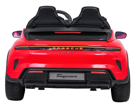 Pojazd Porsche Taycan Turbo S Czerwony