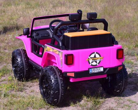 MEGA JEEP 4 SPEED  DLA DZIECKA I DLA RODZICA  4x4, DO 100 kg - STEROWANIE TELEFONEM, WALIZKA - HIT/XB1118