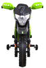 Motorek Cross dla dzieci Pojazd na akumulator Zielony + Pomocnicze kółka + Dźwięki LED