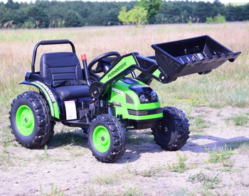 MEGA TRAKTOR Z ŁYŻKĄ - ŁADOWARKĄ. MIĘKKIE SIEDZENIE, PILOT, RADIO FM/HL389