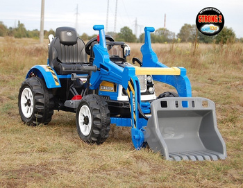 MOCNY TRAKTOR Z ŁYŻKĄ KINGDOM 12V  DWIE PRĘDKOŚCI/JS328A