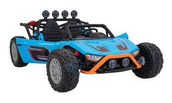 Auto Buggy Racing 5 na akumulator dla dzieci Niebieski + Silniki 2x200W + Pilot + Audio LED + Wolny Start