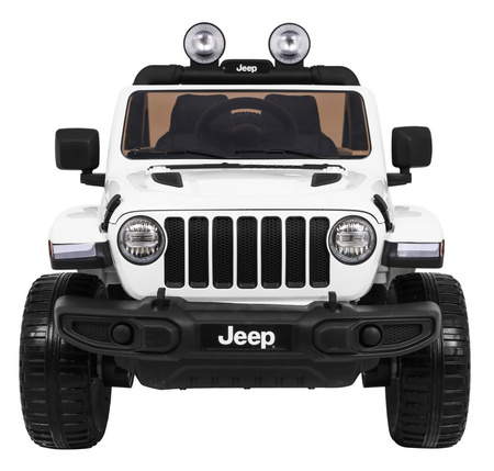 Jeep Wrangler Rubicon na akumulator dla dzieci Biały + Pilot